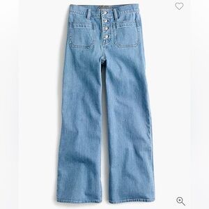 J.Crew Point Sur wide-leg crop jean in clean light wash